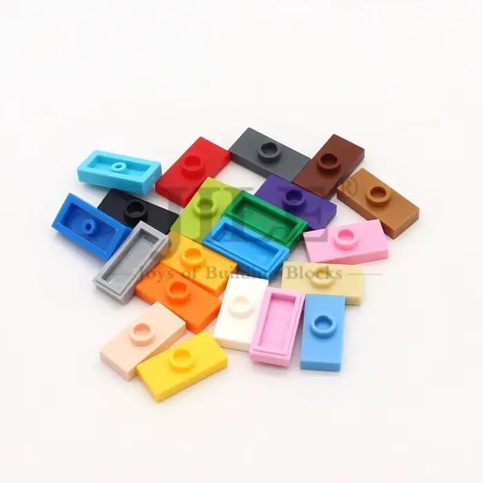 100 pièces MOC bloc de Construction plaque modifiée 1x2 avec 1 goujon assembler Pars Compatible 1557