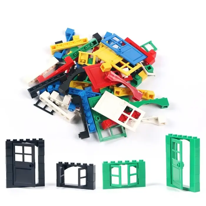 102 pièces porte fenêtre brique en vrac bricolage maison blocs de construction briques jouets ville 
