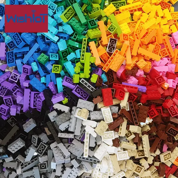 Blocs de construction en vrac, ensemble de briques classiques de ville, assemblage coloré, jouet cré