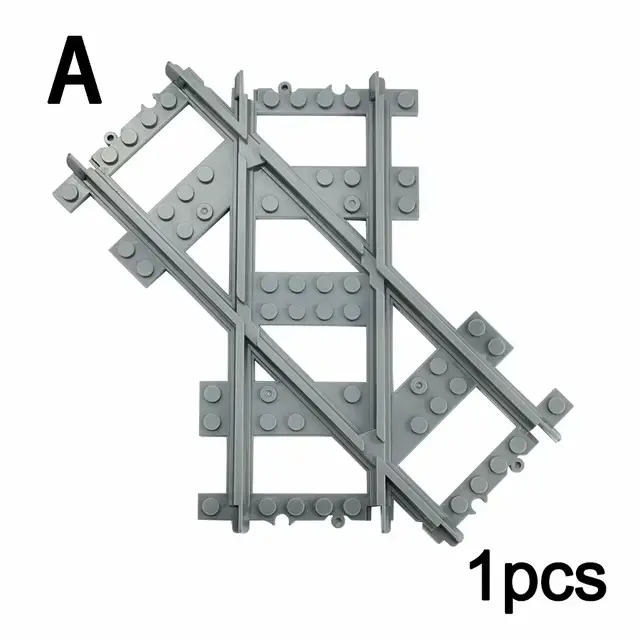 MOC City Train pistes créatif bricolage interrupteur de croisement Flexible bifurcé rembourrage droi