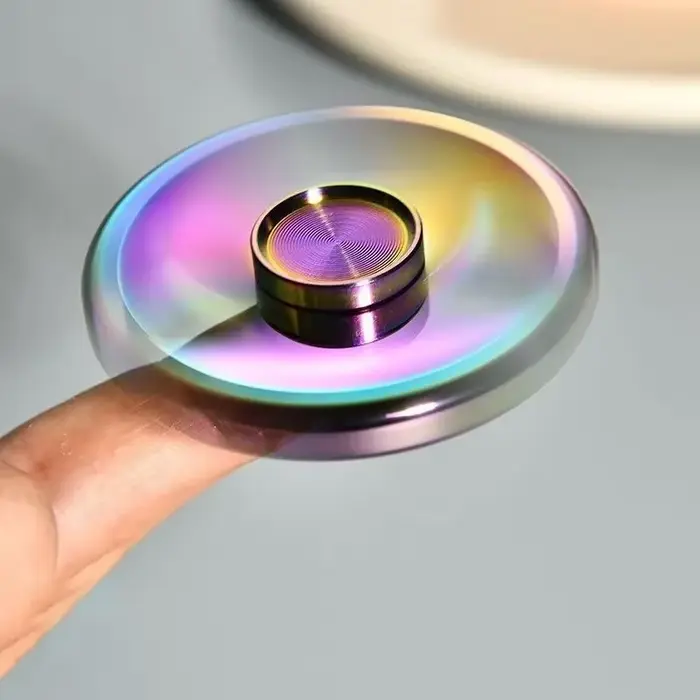Spinner Fidget Rainbow Premium Spinner en métal à grande vitesse avec motif de doigt coloré et idée 
