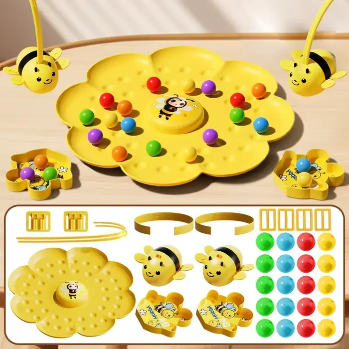 Jeu de société magnétique pour la pêche aux abeilles et aux haricots, jouet multijoueur interactif P
