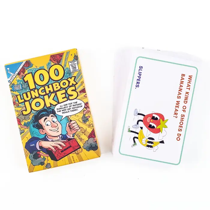 Cartes de blague pour enfants 100 pièces-Notes de boîte à déjeuner amusantes avec mots énigmes démar