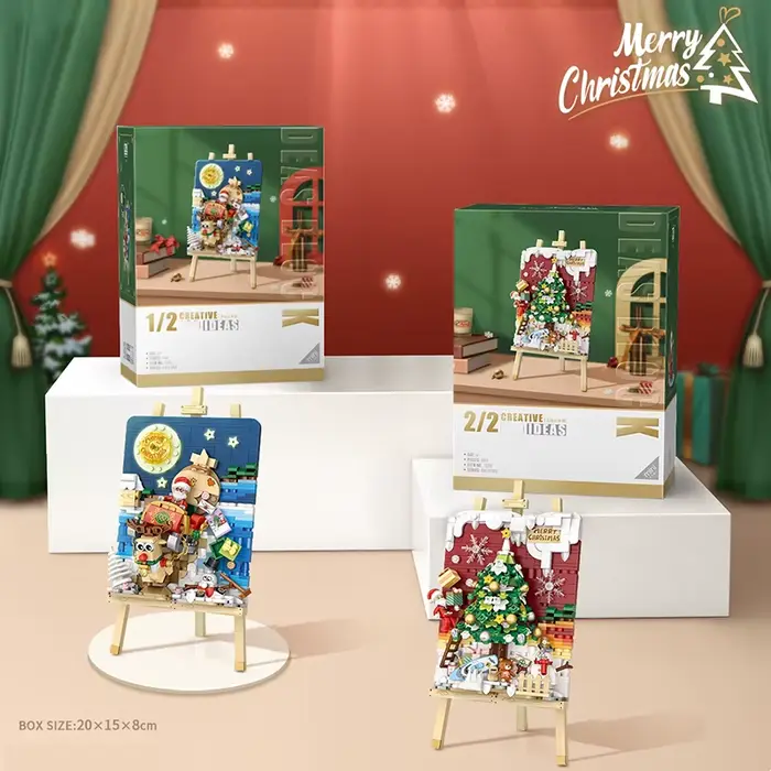 Décennie s de construction de puzzle de dessin d'arbre de Noël