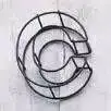 Lettre artisanale en fer noir mat, combinaison de bricolage a b c d e 26 Alphabets, lettres anglaise