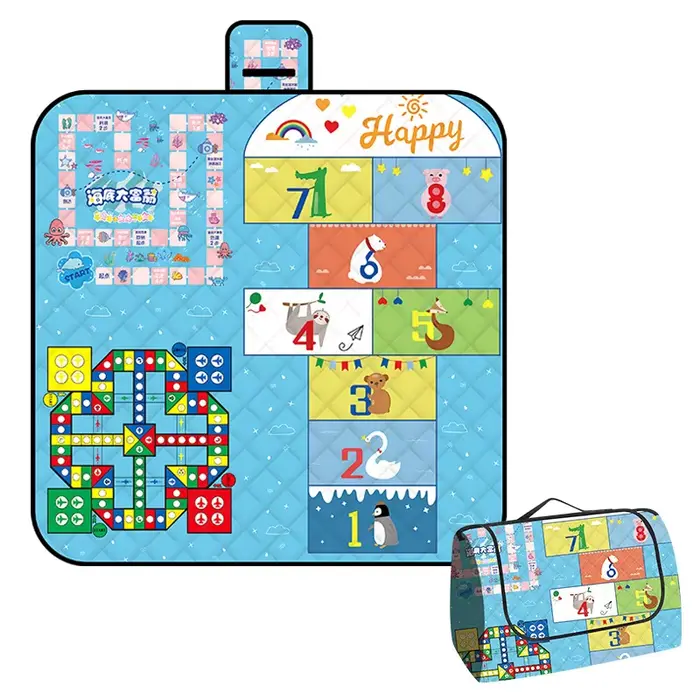Tapis de jeu pliable pour bébé imperméable et pratique pour activités extérieures et intérieures pour enfants de 3 à 6 ans et plus