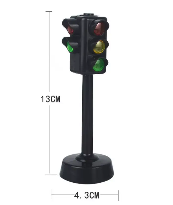 Sécurité éducation feu de circulation jouet lampe bloc brique ville rue vue accessoires panneau barr