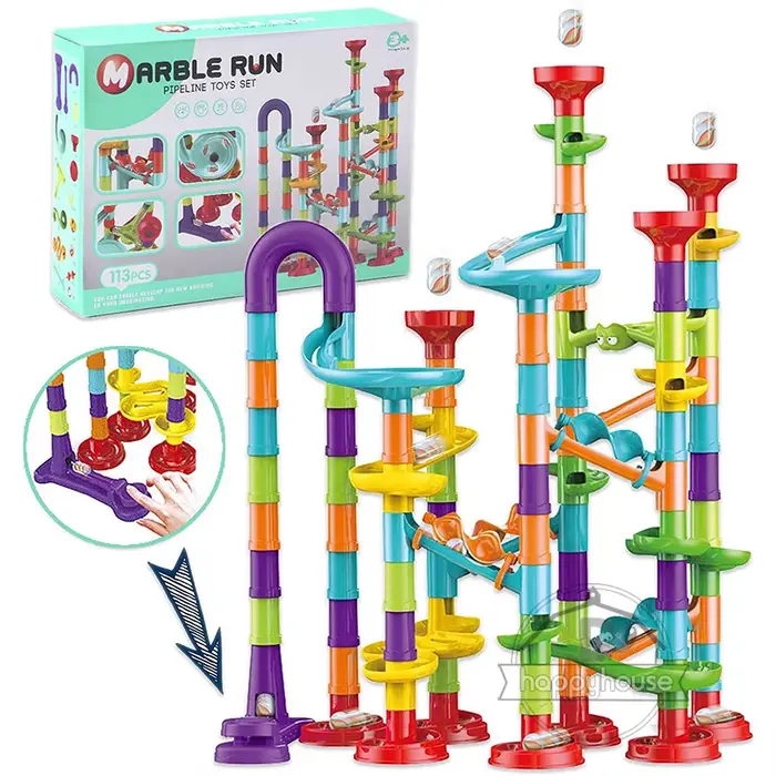 Blocs de construction de piste de course en marbre pour enfants, labyrinthe 3D, rouleau de balle, jo