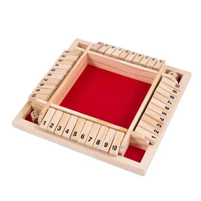 Shut The Box – jeu de société à dés, rabats et dés en bois, pour 4 joueurs, Pub, Bar, fournitures de