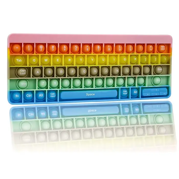 Clavier Rainbow Push Bubble Sensory Fidget Toys Fantaisie Science-Fiction Transport Métiers Sports Concentration Imagination Détente Enfant Occasions Spéciales