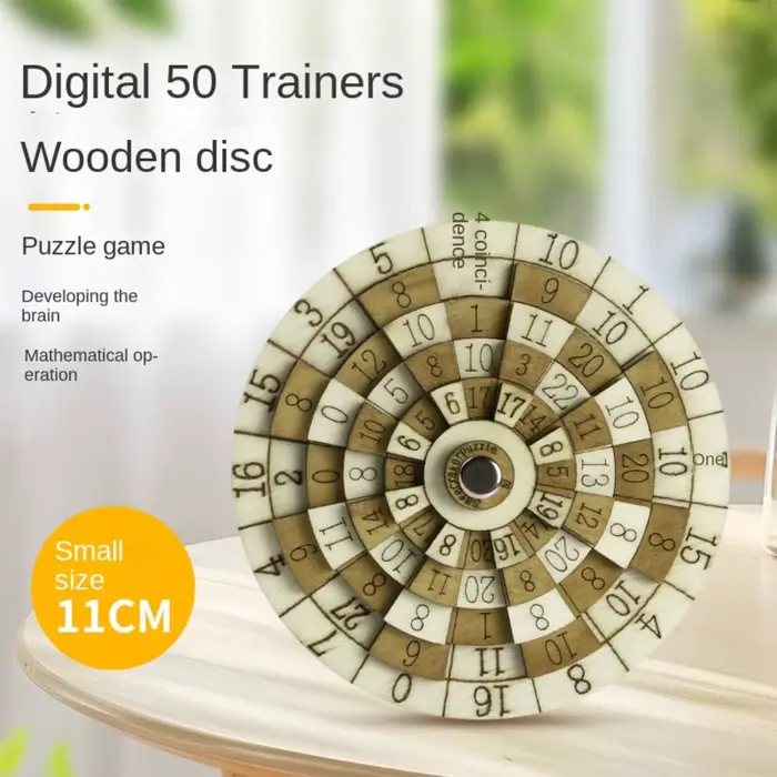 Test IQ Puzzle numérique en bois casse-tête boucle Puzzles Huarong route numéro Puzzle esprit logiqu