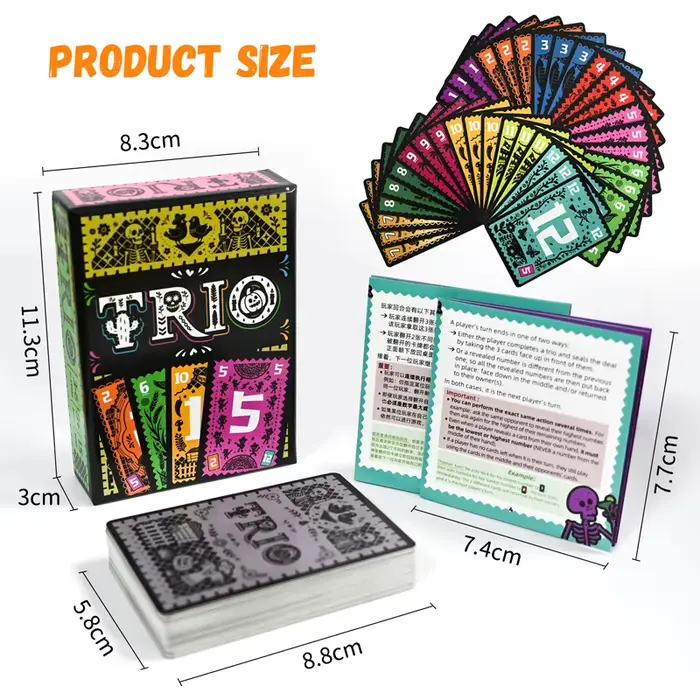 Jeu de société TRIO, carte stratégique, jouet pour famille, jeu assorti, amusant pour amis, Couples,