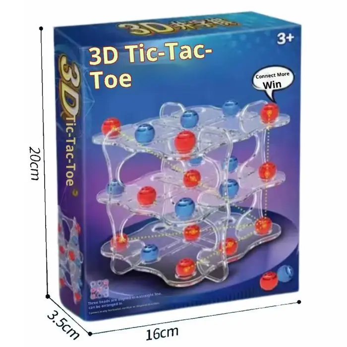 Ensemble de jeu d'échecs et Tic-Tac-Toe 3D unique, jouets éducatifs pour enfants, jeux de table de s