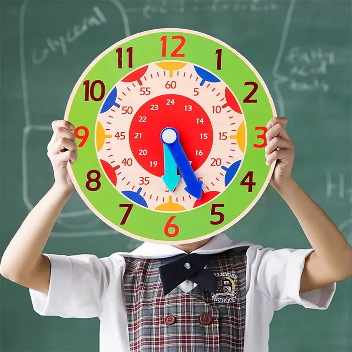 Jouets horloge en bois Montessori pour enfants