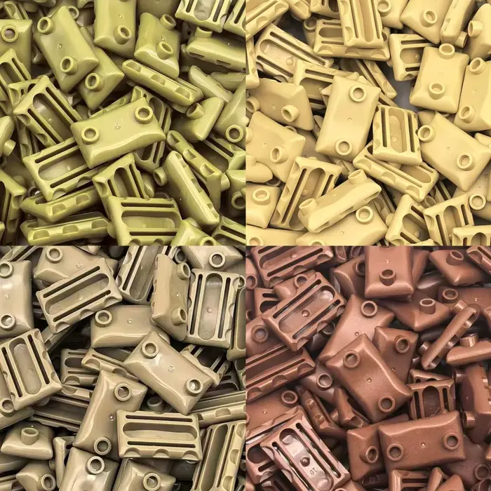 100 blocs de construction militaires MOC en forme de sacs de sable, briques de construction, accesso