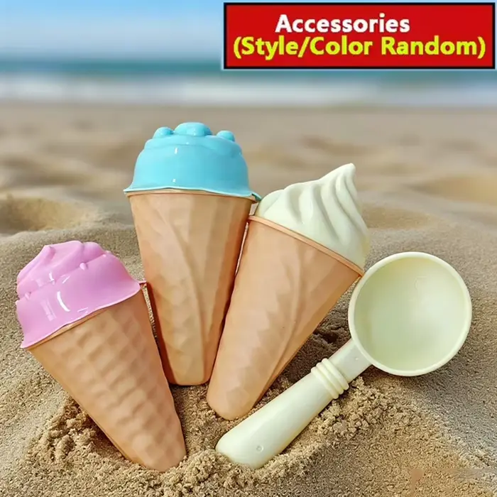 Ensemble de jouets de plage et de neige pour enfants, moules en forme de crème glacée, outils de fou