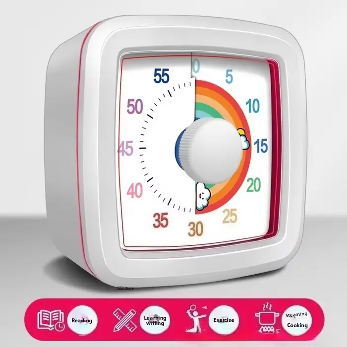 Minuteur visuel pour enfants, outil de gestion du temps, veilleuse, réveil ultra silencieux, compte 