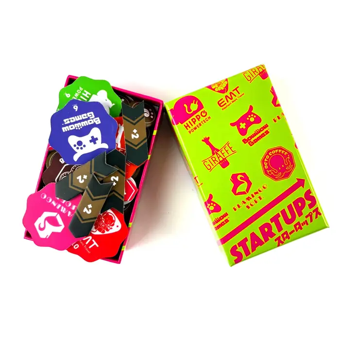 Jeu de cartes : Startups – Simulation bilingue de marché boursier, 3 à 7 joueurs, divertissement fam