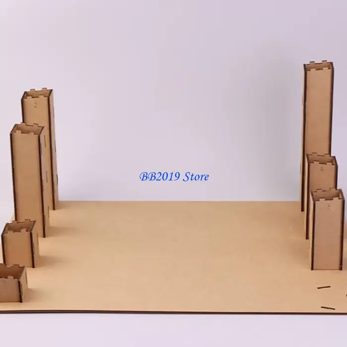 Q0KB – jouet labyrinthe en marbre roulant, bricolage, avec pistes en papier bois, Puzzle, boule frap