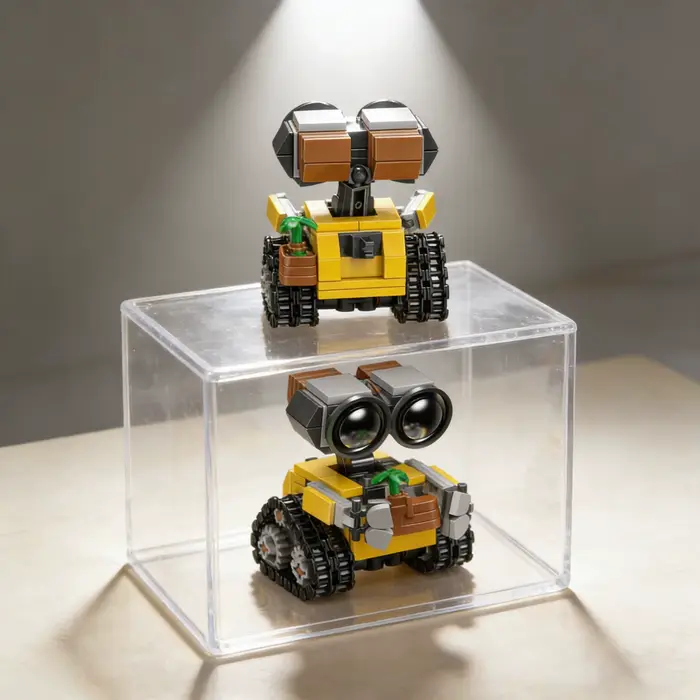Robot Wall-E à assembler, modèle spatial mobile, décoration bureau, ornements, peripheriques jeu, cadeaux Noël, fantaisie figurières, jouets construction