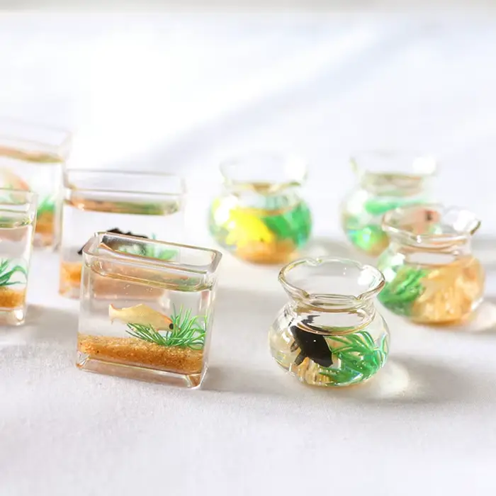 1Pc poupée Aquarium maison de poupée Miniature verre Aquarium bol Aquarium maison de poupée maison o