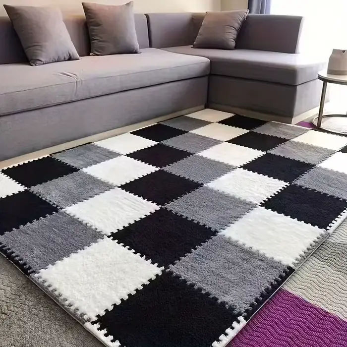 Tapis de jeu éducatif en mousse peluche douce et moelleuse, sol antidérapant EVA, tapis d'activité pour tout-petits, adapté au salon et à la chambre, cadeau idéal pour les nouveau-nés et les enfants en bas âge