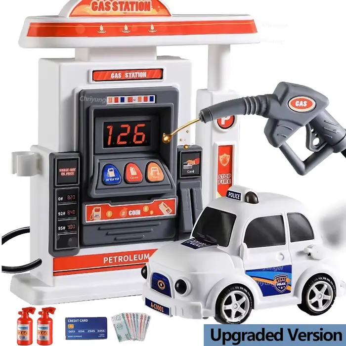 Jouet de station-service pour enfants, pompe à gaz de Simulation, modèle de jouet avec ensemble de v