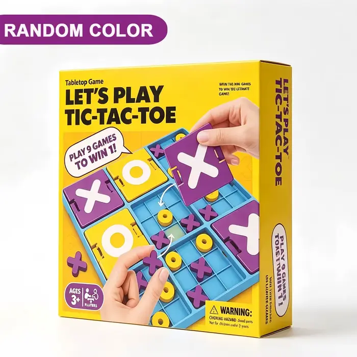 Jeu de société Tic Tac Toe, jeu de puzzle de bureau classique pour deux joueurs, jeu de réflexion in