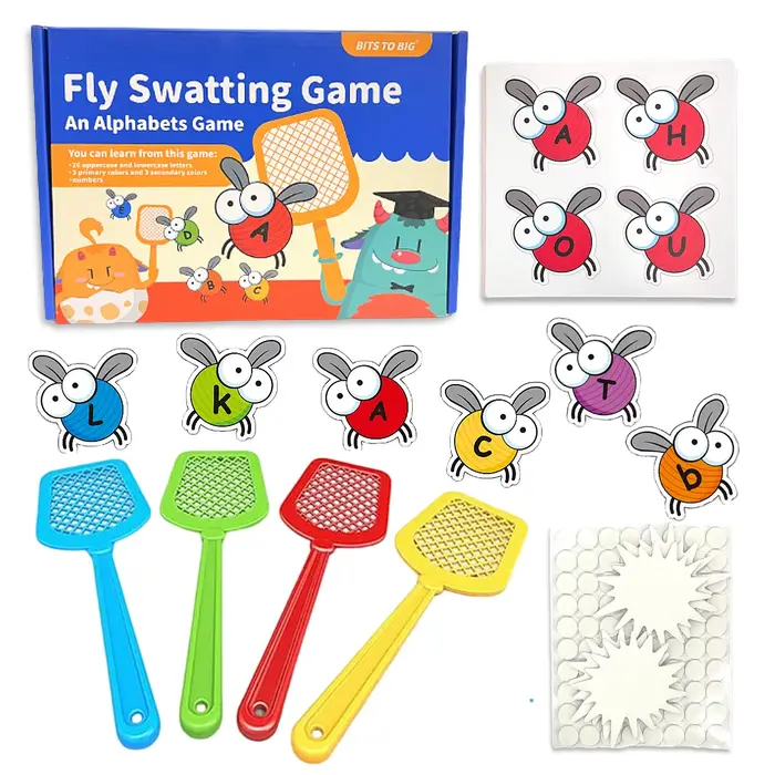 Jouet éducatif d'alphabet et de reconnaissance des couleurs : jeu de société Swat ABC pour les jardi