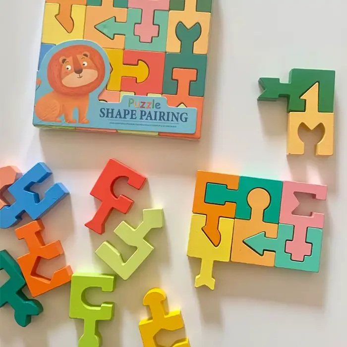 Puzzles en bois pour enfants, blocs de construction assemblés, jouets éducatifs, pensée logique, ent