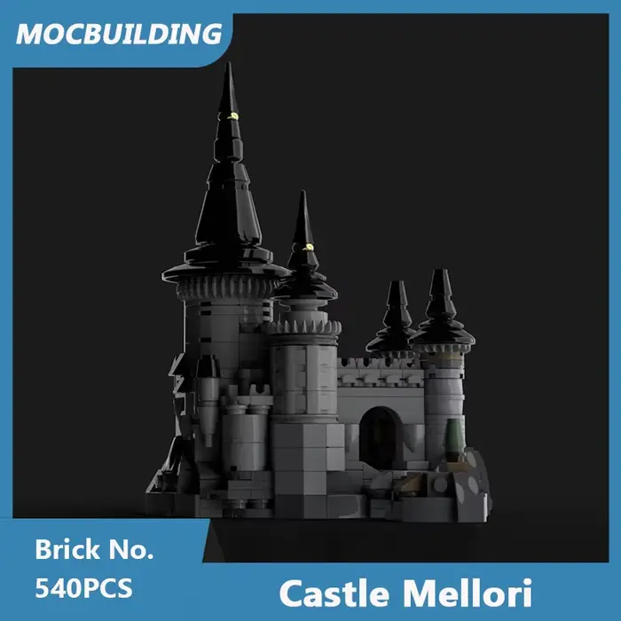 MOC-décennie s de construction de château, modèle Mellori, briques assemblées bricolage, architectur