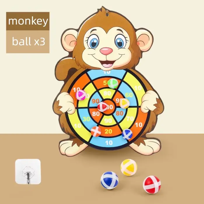 Jeu de fléchettes avec animaux de dessin animé pour l'extérieur, le jardin, les sports d'intérieur, 