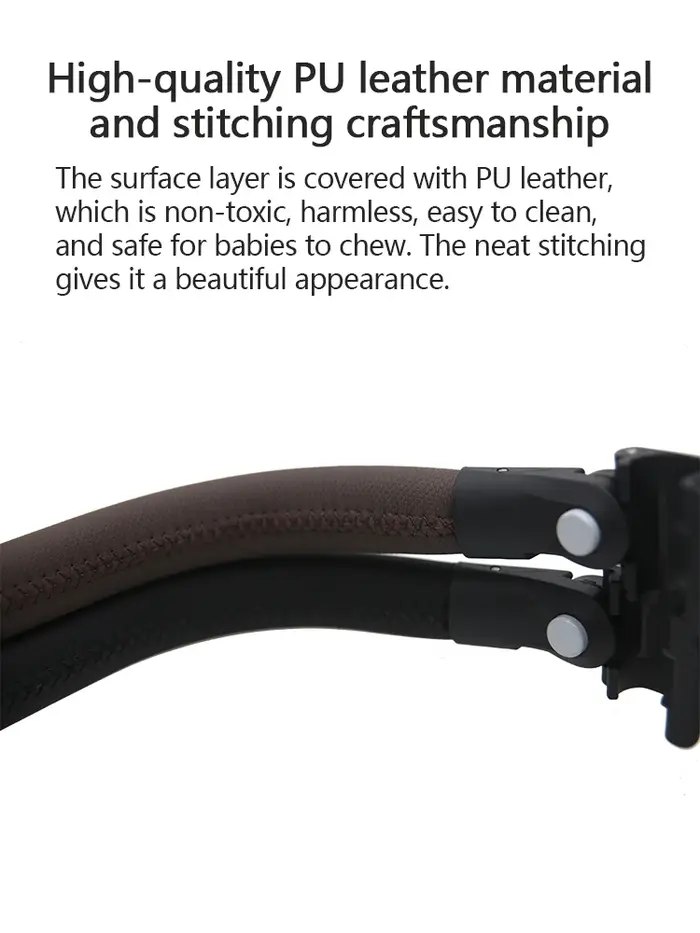 Barre de protection pour poussette, compatible avec Joolz AER/AER+, en cuir PU, imperméable, réglabl
