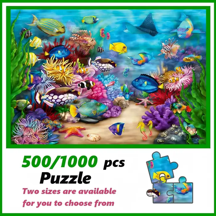 Un puzzle de haute qualité de 500/1000 pièces, parfait pour les adultes, est un jeu familial amusant qui aide à soulager le stress et est idéal pour les anniversaires.