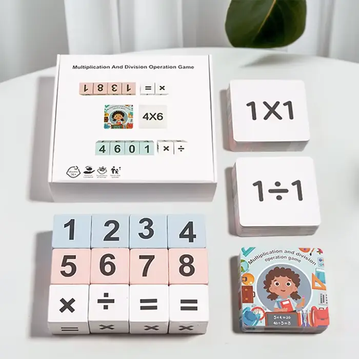 Jeu de Multiplication et de Division Double joueur en bois Montessori pour enfants