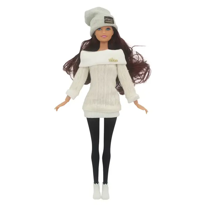 Ensemble complet de poupée 30cm pour femme, avec vêtements et chapeau, pull, jouets habillés pour fi