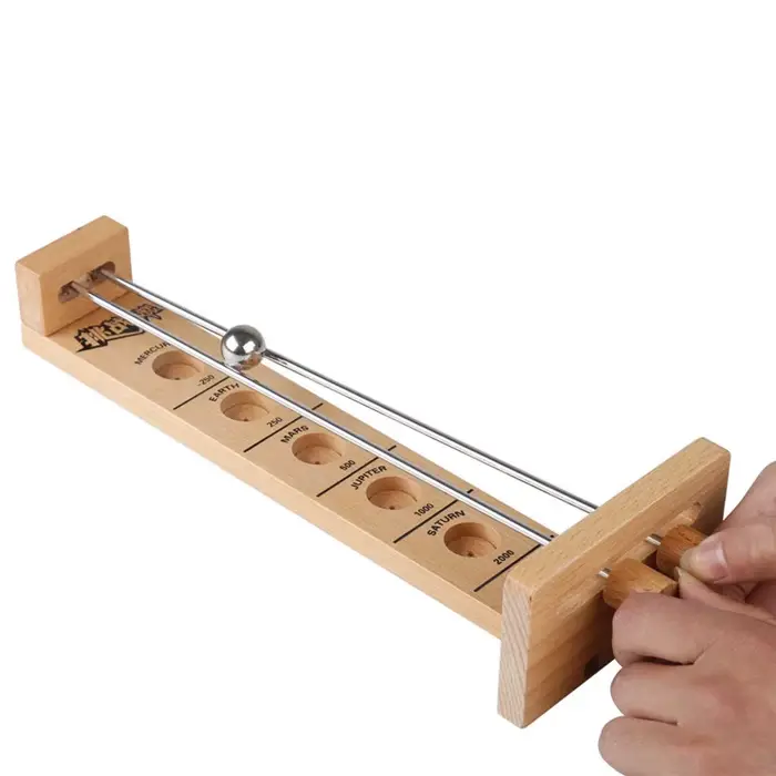 Enfants en bois tirer la lune rouleau balle jeux de Puzzle adultes classique jeu de bureau fête barr