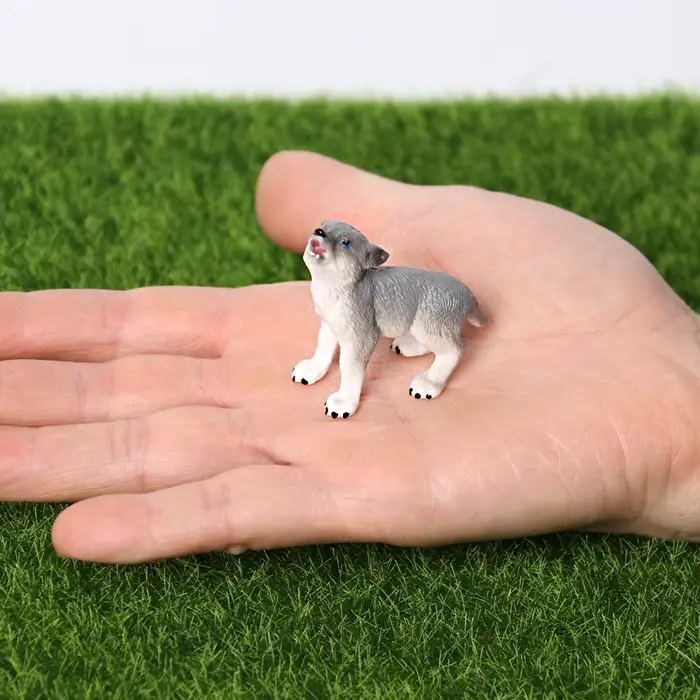 Figurines d'animaux sauvages réalistes, loup arctique, Thylacine Gorgonops, modèle de loup mané, jou
