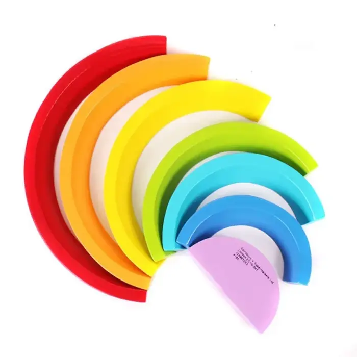 Blocs de construction arc-en-ciel pour enfants, pont en arc, jeux éducatifs Montessori, jouets cogni