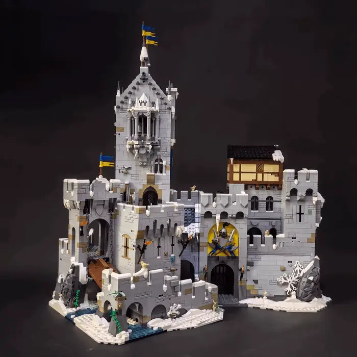 NOUVEAU 3995 pièces Européenne Médiévale Street View MOC Montagne Forteresse modèle DIY idées créatives enfant Jouet Assemblage Puzzle Cadeau D'anniversaire