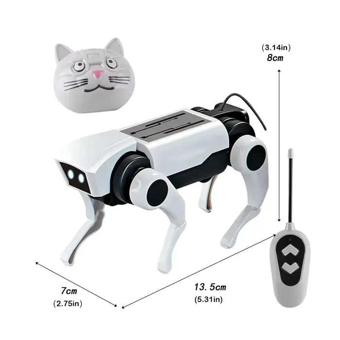 Robot Rc télécommandé pour enfants, jouet mécanique pour chien, enseignement scientifique, modèle d'