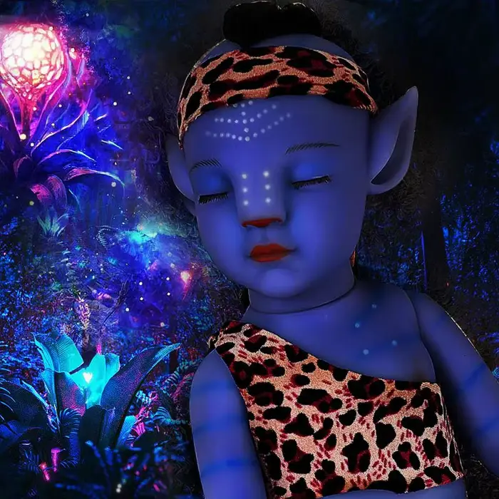 Poupée Avatar Reborn lumineuse pour enfants, jouets réalistes, accessoires de décoration pour chambr