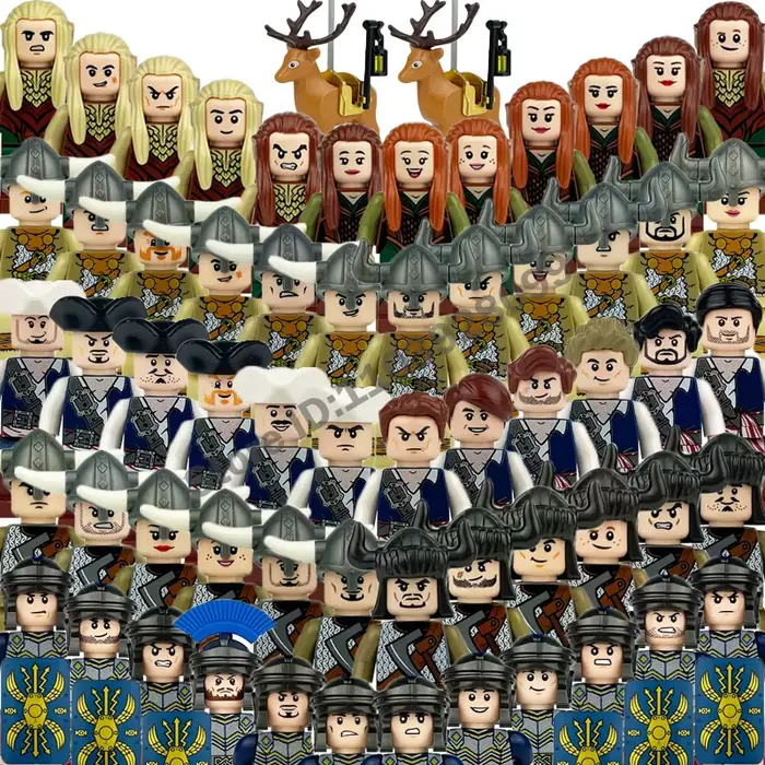 Mini figurines Viking, blocs de construction