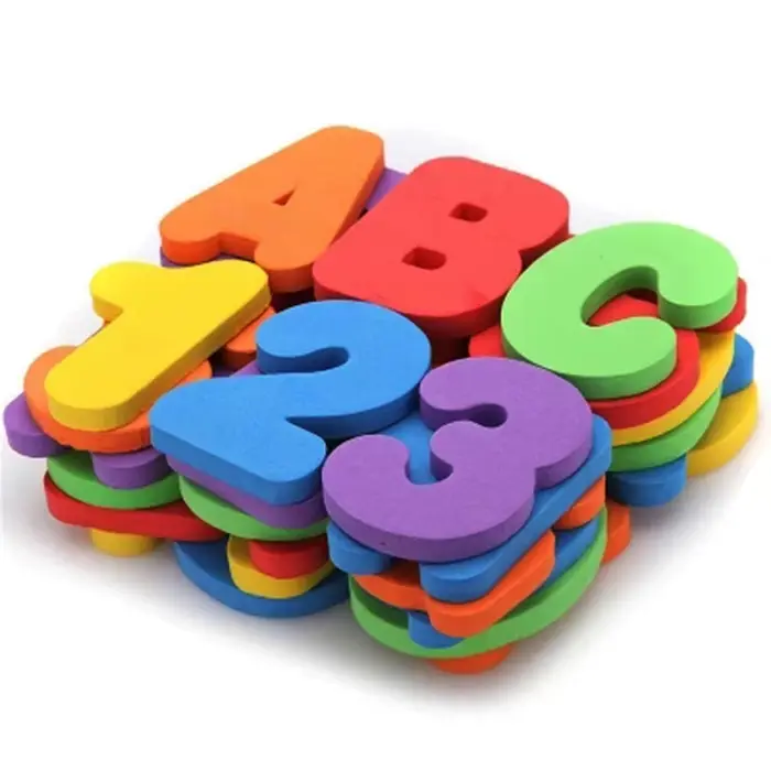 Ensemble de 36 pièces de bain en mousse flottante avec lettres et chiffres pour l'apprentissage et le jeu des enfants occasions spéciales