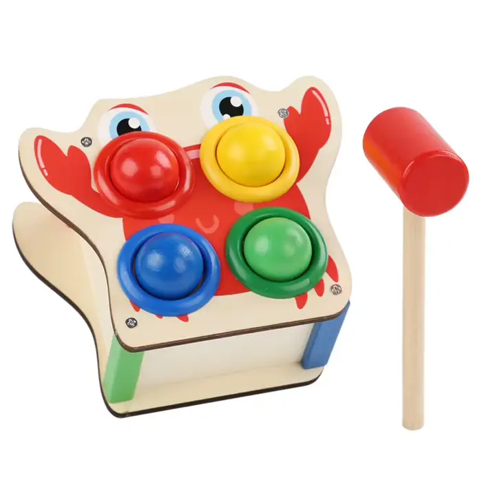 Banc de frappe en bois pour bébé, établi, balle de livre, jouet Montessori, couleur assortie, Coordi