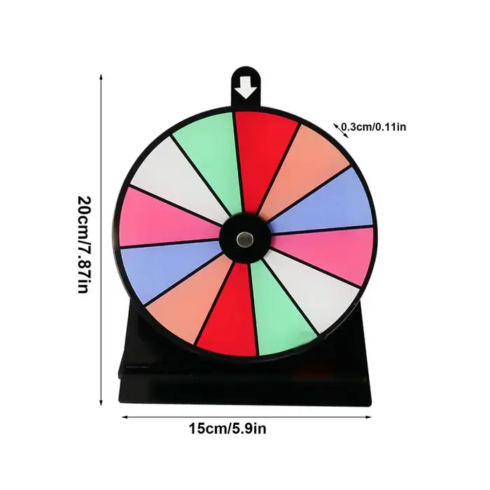 Roue de la fortune avec support, jeu effaçable à 12 compartiments, planche de roulette, jeu de gribo
