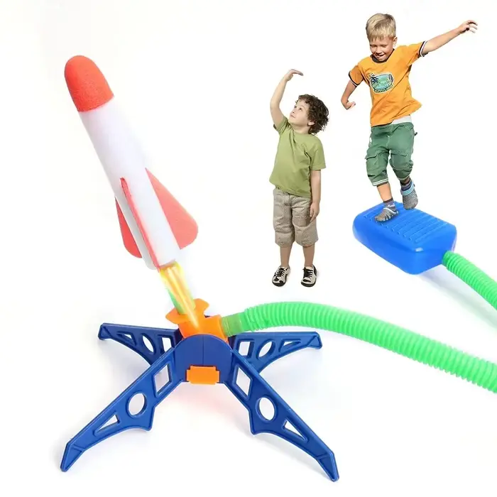 Pompe à pied de fusée d'extérieur pour enfants