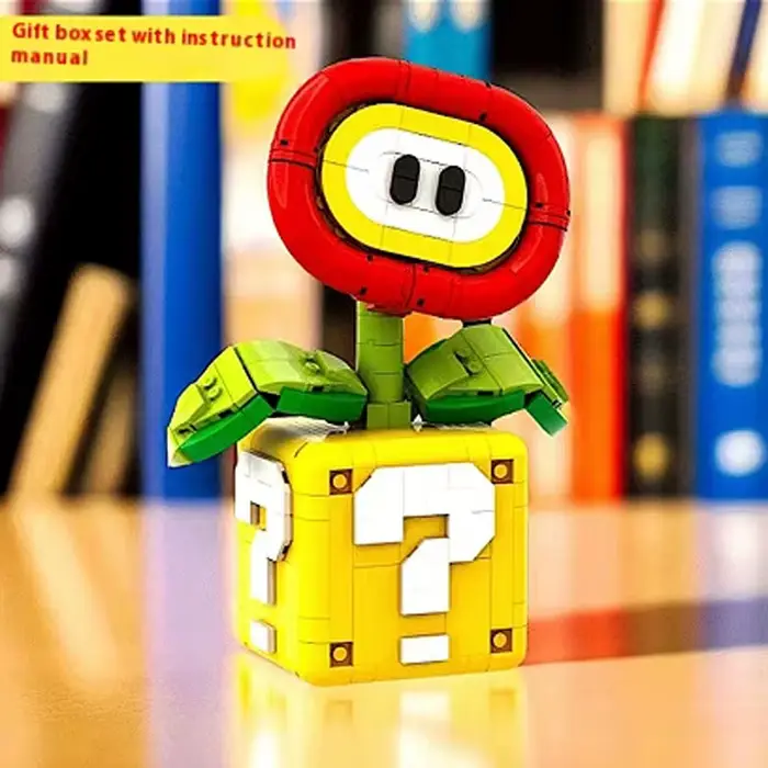 Nouveau 2025 MOC Mario Chomper plante modèle ajustement flamme fleur assemblé bloc de construction brique enfants