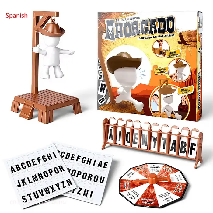Jeux de société Hangman magnétiques de noël, jeu de mots de devinette mystère, brille dans la nuit, 