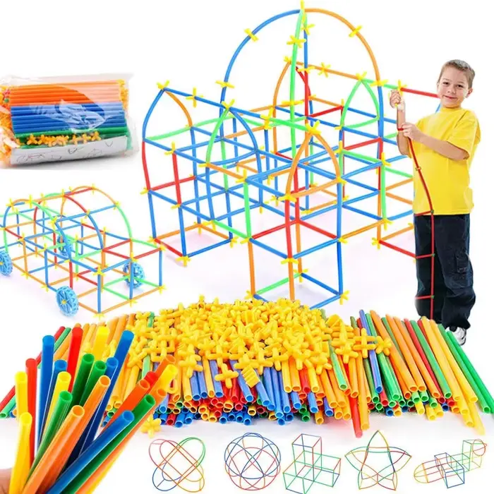 Tor-Jouets de construction de pailles et connecteurs